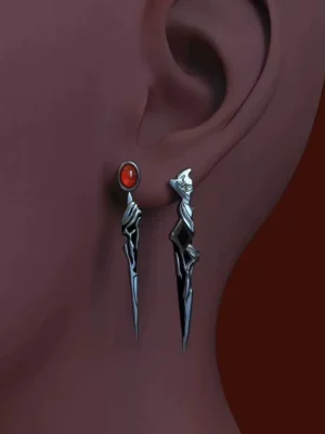 O1CN019rlEn61h1RLaVrqgy_4611686018427383961-0-item_pic Sylus Silver-Winged Demon Ruby Stud Earrings | Love and Deepspace