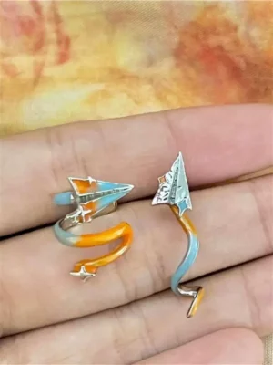 O1CN01iIoWGj1mSWqc2CAwn_2215981734953 Caleb Orange Sea Paper Airplane Ear Clips & Studs - Love and Deep Space